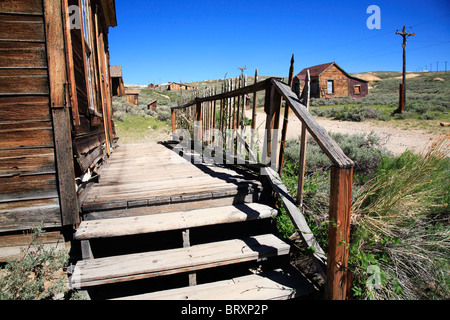 Street view in Bodie Ghost Town parco dello stato Foto Stock