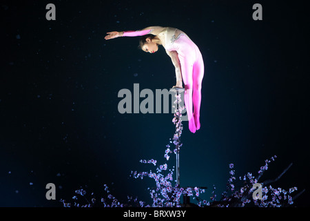 TROUPE di artisti cinesi, CIRQUE PHENIX, Pelouse De Reuilly, Parigi 12esimo arrondissement Foto Stock