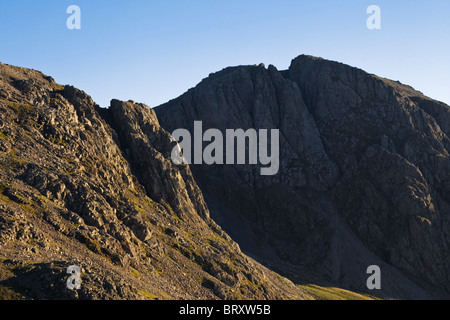 Il pulpito Rock (Scafell Pike) & Sca cadde, Lake District, Cumbria. Foto Stock