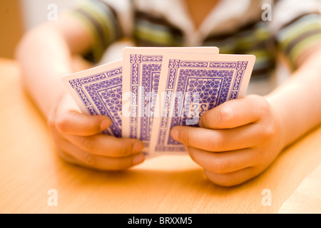 Bambino carte di contenimento Foto Stock