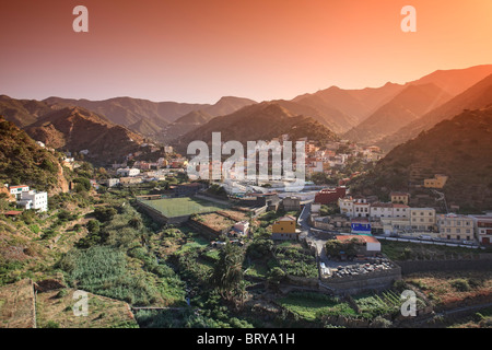 Isole Canarie La Gomera,Vallehermoso città Foto Stock