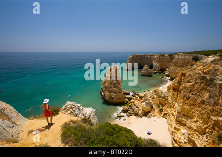 Praia da Marinha, Algarve, PORTOGALLO Foto Stock