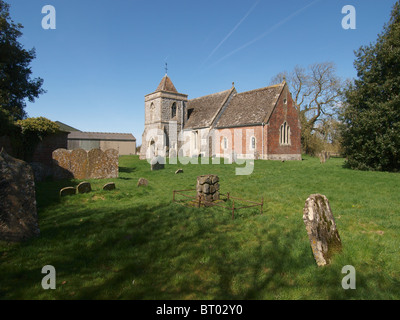 Berwick Bassett, Wiltshire, St Nicholas Foto Stock