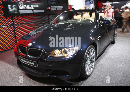 BMW M3 Cabrio, Paris Auto Show 2010, Paris Porte de Versailles Foto Stock