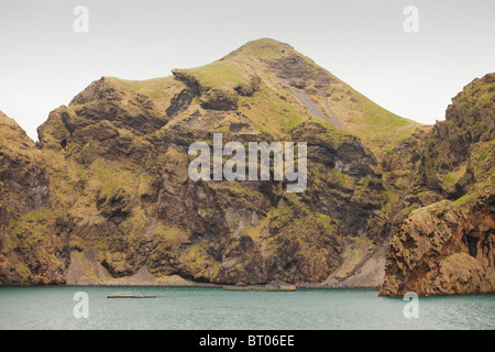 Il porto sul Heimaey, Isole Westman, Islanda. Foto Stock