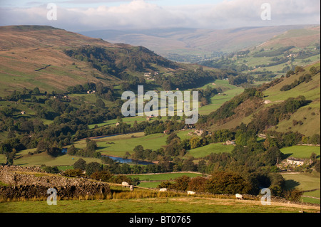 Ricerca Swaledale nel Yorkshire Dales National Park. Foto Stock