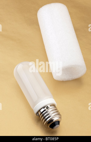 150w sostituzione lampadina di modellazione da studio flash strobo unità con schiuma bianca il manicotto di protezione. Foto Stock