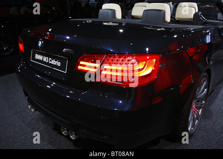 BMW M3 Cabrio, Paris Auto Show 2010, Paris Porte de Versailles Foto Stock