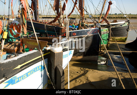 Thames chiatte a vela, Hythe quay, Maldon Essex, Inghilterra Foto Stock