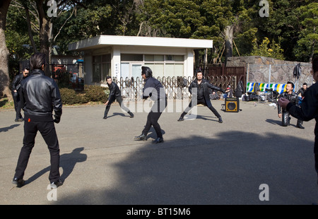 Rock and Roll ballerini Yoyogi Park a Tokyo Giappone Foto Stock