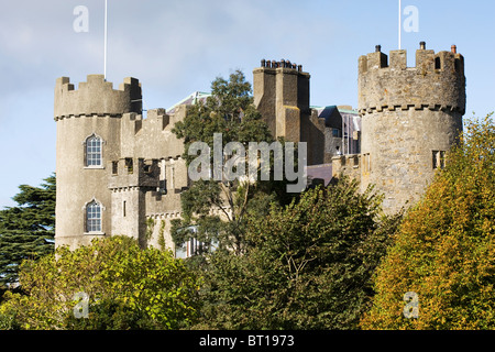 Il Castello di Malahide a Dublino, Irlanda. Foto Stock