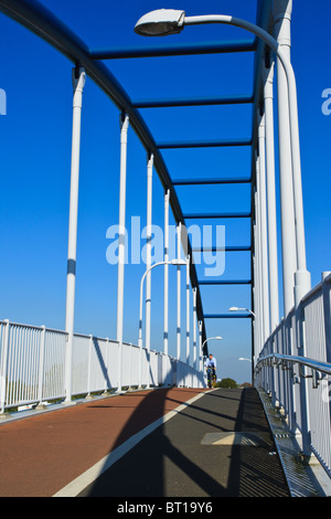 Jane CICLO DI PIZZO DEGLI UCCELLI ponte sull'A14, Milton, Cambridge, Cambridgeshire Foto Stock