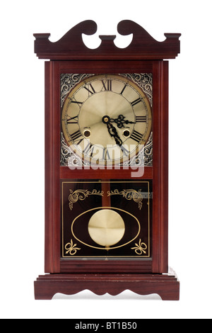 Riproduzione Vintage mantel mogano / orologio da parete Foto Stock