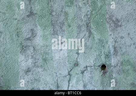 Cemento parete verde per utilizzare come sfondo Foto Stock