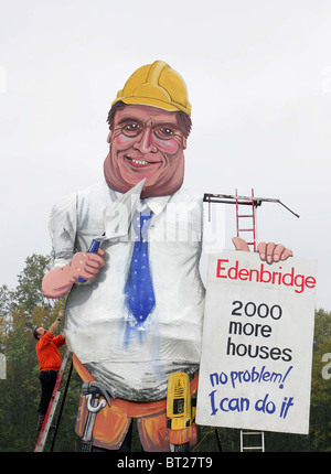 Edenbridge falò società effige di John Prescott. Foto di James Boardman Foto Stock