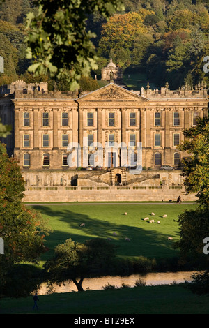 Chatsworth House, Derbyshire, England, Regno Unito Foto Stock