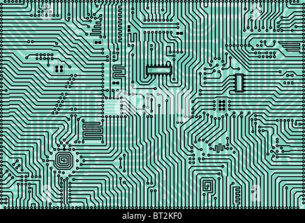 Hi-tech industrial background elettronico Foto Stock