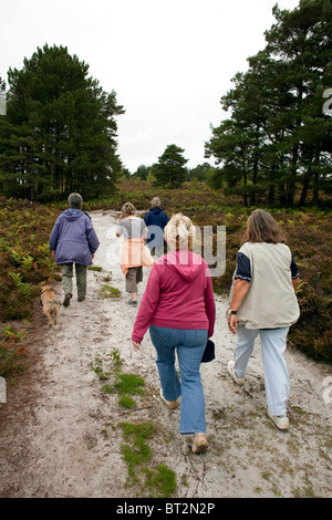 East Dorset è il luogo per vivere per la longevità del Regno Unito. I pensionati su una salute a piedi vicino a Ringwood, Dorset. DAVID MANSELL Foto Stock