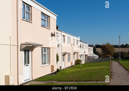 Alloggiamento del consiglio a Redruth, Cornwall, Regno Unito Foto Stock