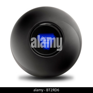 Black Magic Ball con risposta Outlook non così buona Foto Stock