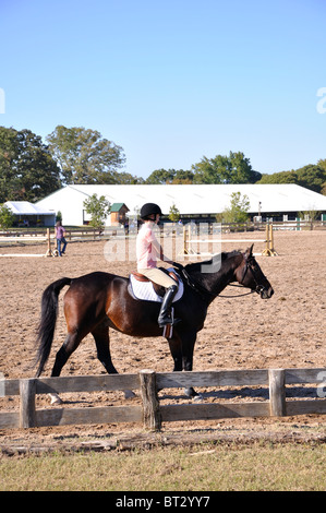 Competizione equestre tra la gioventù, Tyler, Texas, Stati Uniti d'America Foto Stock