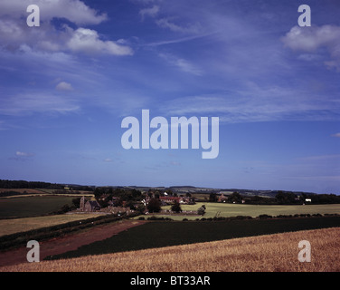 Il villaggio di Branxton e Chiesa di San Paolo in prossimità del sito di campo Flodden Northumberland Inghilterra Foto Stock