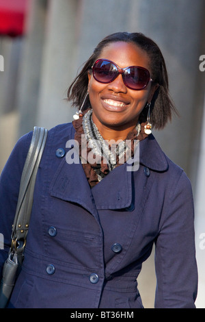 Donna in viaggio a Washington DC Foto Stock