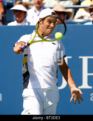 Richard Gasquet della Francia in azione al 2010 US Open Foto Stock