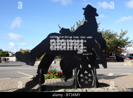 Patrick Kavanagh memorial, Inniskeen, Co. Monaghan, Irlanda Foto Stock