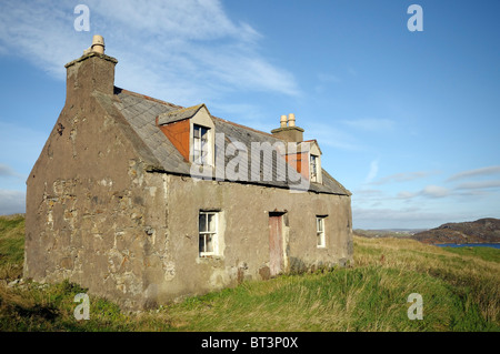 Abbandonato croft casa sull'isola di Lewis Foto Stock