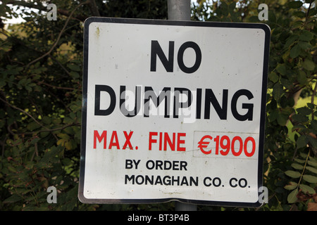 Nessun segno di dumping, Co. Monaghan Foto Stock