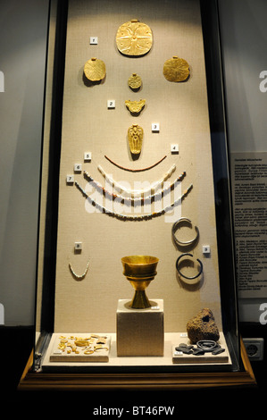 Un display di cananeo gioielli nel Museo di Bodrum di archeologia subacquea Foto Stock