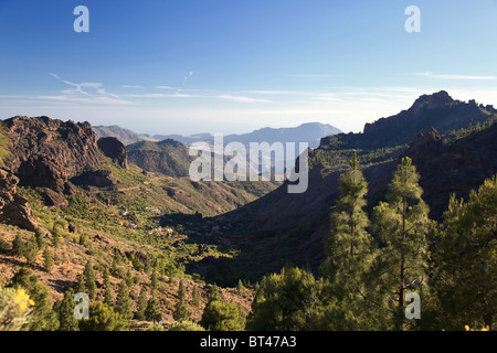 Isole Canarie, Gran Canaria, centrale Monti, Roque Nublo Sentiero escursionistico Foto Stock