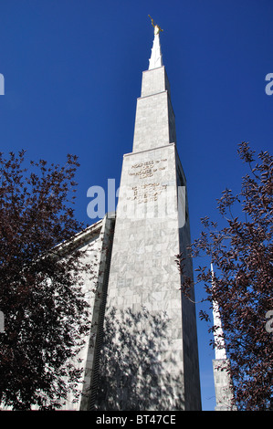 Stati Uniti d'America, Idaho Boise, il tempio di LDS, guglia principale Foto Stock