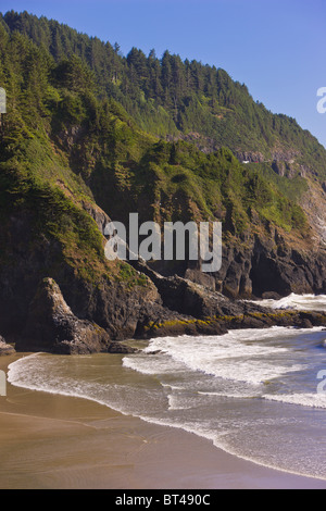 Testa HECETA, OREGON, Stati Uniti d'America - Spiaggia a testa Heceta su central Oregon Coast. Foto Stock