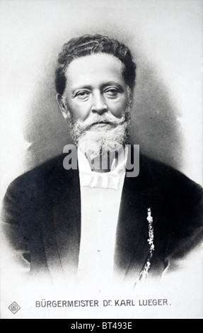 Karl Lueger (1844 - 1910). Austrian anti-semita uomo politico e sindaco di Vienna. Foto Stock