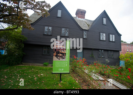 John Ward casa costruita circa 1684, sito di stregoneria trial interrogatori, Salem, Massachusetts, Stati Uniti d'America Foto Stock