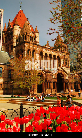 Chiesa della Trinità a Copley Square, Boston Massachusetts Foto Stock