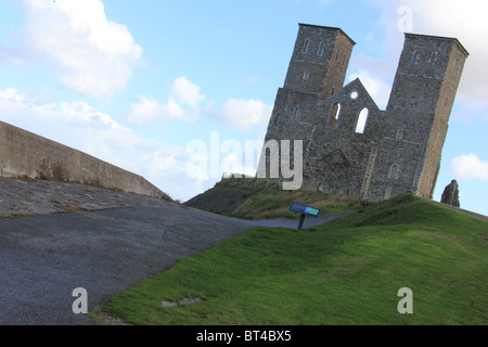 Roman Fort a Reculver Foto Stock