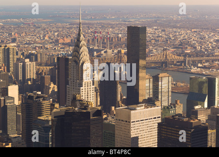 Vista guardando a nord-est dall'Empire State Building Foto Stock