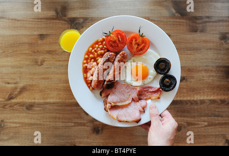 La completa prima colazione inglese Foto Stock