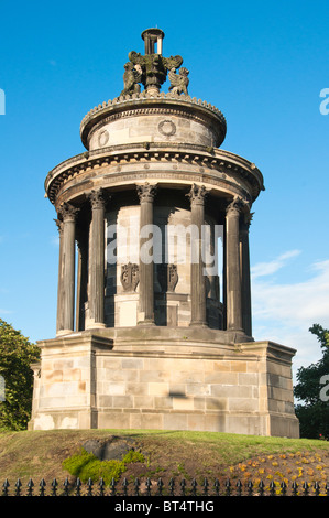 Monumento a Robert Burns su Waterloo Place, Edimburgo, Scozia. Foto Stock