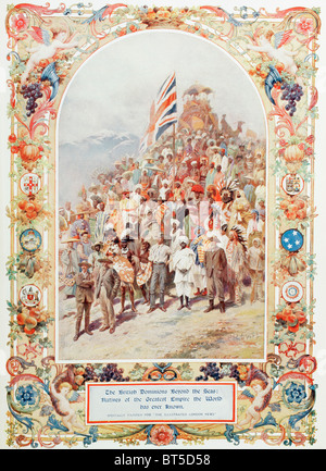 Rappresentanti dei Domini britannici al di là dei mari, in Inghilterra per l'incoronazione di George V, 1910. Foto Stock