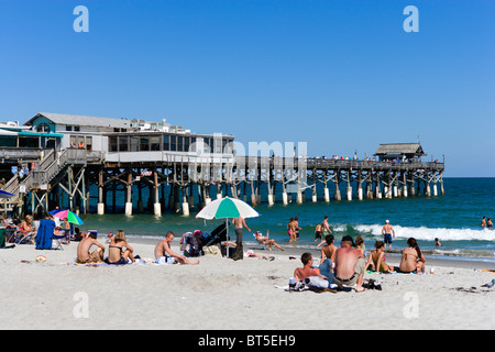 Al molo di Cocoa Beach, Space Coast, Florida, Stati Uniti d'America Foto Stock