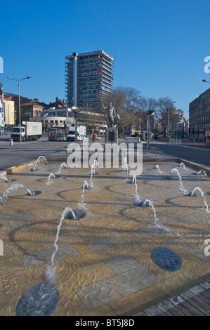 Fontane a Anchor Road Bristol City Centre Foto Stock