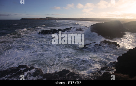 Testa Runkerry da Portballintrae, Irlanda del Nord Foto Stock