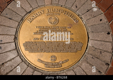 Persone famose in australia australian australiani aussies australiano Sydney Harbour marciapiede marciapiede in ottone piastra nome astratto, età, Foto Stock