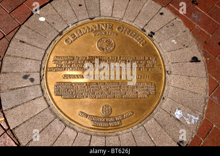 Persone famose in australia australian australiani aussies australiano Sydney Harbour marciapiede marciapiede in ottone piastra nome astratto, età, Foto Stock