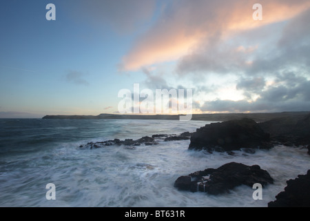 Testa Runkerry da Portballintrae, Irlanda del Nord Foto Stock