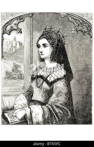 La regina Margherita di Anjou: Marguerite d'Anjou 23 Marzo 1430 - 25 agosto 1482 moglie re Enrico VI di Inghilterra. Regina consorte di Engl Foto Stock